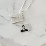 Colar Relicário Carta Personalizado Folheado em Prata 925