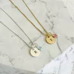Kit 9 - 2 Colares Medalha P Personalizadas - 1 Banho Ouro 18k E 1 Banho Prata 925 
