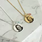 Kit 3 - 2 Colares medalha M Personalizadas - 1 banho Ouro 18k e 1 banho Prata 925 
