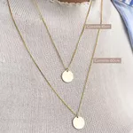 Kit 3 - 2 Colares medalha M Personalizadas - 1 banho Ouro 18k e 1 banho Prata 925 