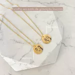 Kit 3 - 2 Colares medalha M Personalizadas - 1 banho Ouro 18k e 1 banho Prata 925 