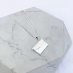 Colar Relicário Carta Personalizado Folheado em Prata 925