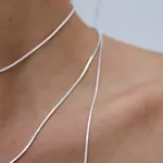 Colar Choker Diamantada Fina Folheado em Prata 925