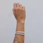 Pulseira Riviera baguete Folheado em Prata 925