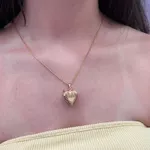 Colar Relicário Coração Personalizado com Foto Banhado a Ouro 18k