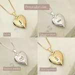 Colar Relicário Coração Personalizado com Foto Banhado a Ouro 18k