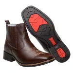Botina Masculina Tradicional Couro Floater Café