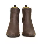 Bota Country Masculina Bico Fino Couro Bovino Legítimo Tubarão Café