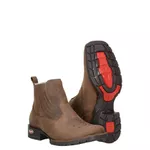 Botina Texana Masculina Em Couro Crazy horse Tabaco Ref.: 1020-tab-G
