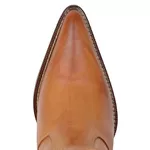 Bota Texana Feminina Bico Fino Couro Legítimo Soft Castor
