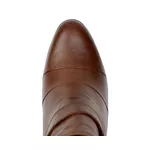 Bota Country Feminina Cano Curto Salto Alto Couro Legítimo Soft Pinhão