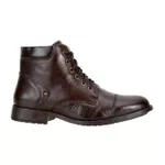 Coturno Masculino Couro Legítimo Floater Café Alto Conforto