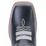 Bota Texana Carrapeta Couro Floater Preto/ Marfim e Mustang Café
