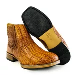 Botina Exótica Country Masculina Bico Quadrado Couro Legítimo Jacaré Whisk 