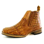 Botina Exótica Country Masculina Bico Quadrado Couro Legítimo Jacaré Whisk 