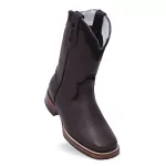 Bota Texana Country Feminina Couro Bovino Legítimo Látego Café Lisa