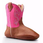 Bota Texana Baby Country Couro Rosa