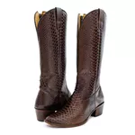 Bota Texana Feminina Country Couro Legítimo Bovino Anaconda Nescau