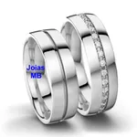 Alianças de Ouro Branco Reino Unido 6mm