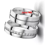Alianças de Ouro Branco Reino Unido 6mm