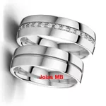 Alianças de Ouro Branco Reino Unido 6mm
