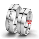 Alianças de Ouro Branco Reino Unido 6mm