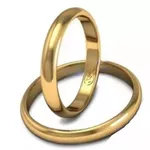 Alianças de Ouro Santos 3,4mm