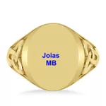 Anel de Ouro Masculino Campo Grande 18mm