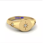 Anel de Ouro Masculino Goiânia 13mm