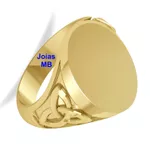 Anel de Ouro Masculino Campo Grande 18mm