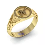 Anel de Ouro Masculino DF 10mm