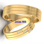 Alianças de Ouro 18k Teresina 6mm
