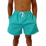 SHORT MASCULINO BERMUDA PRAIA LISA VERDE JADE