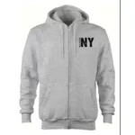 MOLETOM DE ZIPER FEMININO E MASCULINO NEW YORK CINZA JOSTY