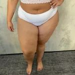 Calcinha feminina Plus Size Premium 006.05 Conforto Branca