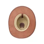 Chapéu Unissex Estilo Americano em Couro Legitimo Fóssil cor Sela Com Detalhe Metalizado Linha Eldorado Kapell 