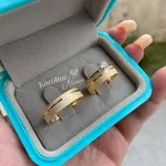  Alianças Isabella 5 mm namoro Prata Banhada a ouro 18 k anel de brinde