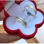 Alianças sthefany com 4 mm fosca diamantada com solitario simples