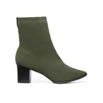Bota De Tricô Com Bico Fino Verde