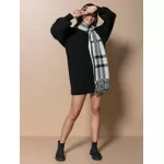 Vestido Biamar Curto Preto Com Botões