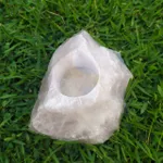 Porta Vela Quartzo Rosa - Amor e Paz