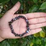 Pulseira de cascalho Pedra Hematita - Proteção e Cura