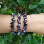 Pulseira de cascalho Pedra Hematita - Proteção e Cura