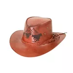 Chapéu de Couro Modelo Cavalos Country feito a Laser