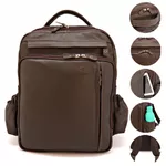 Mochila Rally Couro + Case Para Notebook 15.6 em Couro