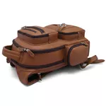 Mochila Racer em Couro - Cor Whisky