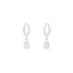 Brinco Argolinha Gota Color Prata 925 