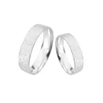 Par de Aliança Diamantada 5mm Prata 925