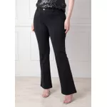 Calça Paris Preta Cotton Colors Malha Flare