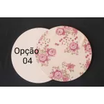 Sousplat em MDF com Capa em Tecido Oxford Dupla face 35cm Diâmetro